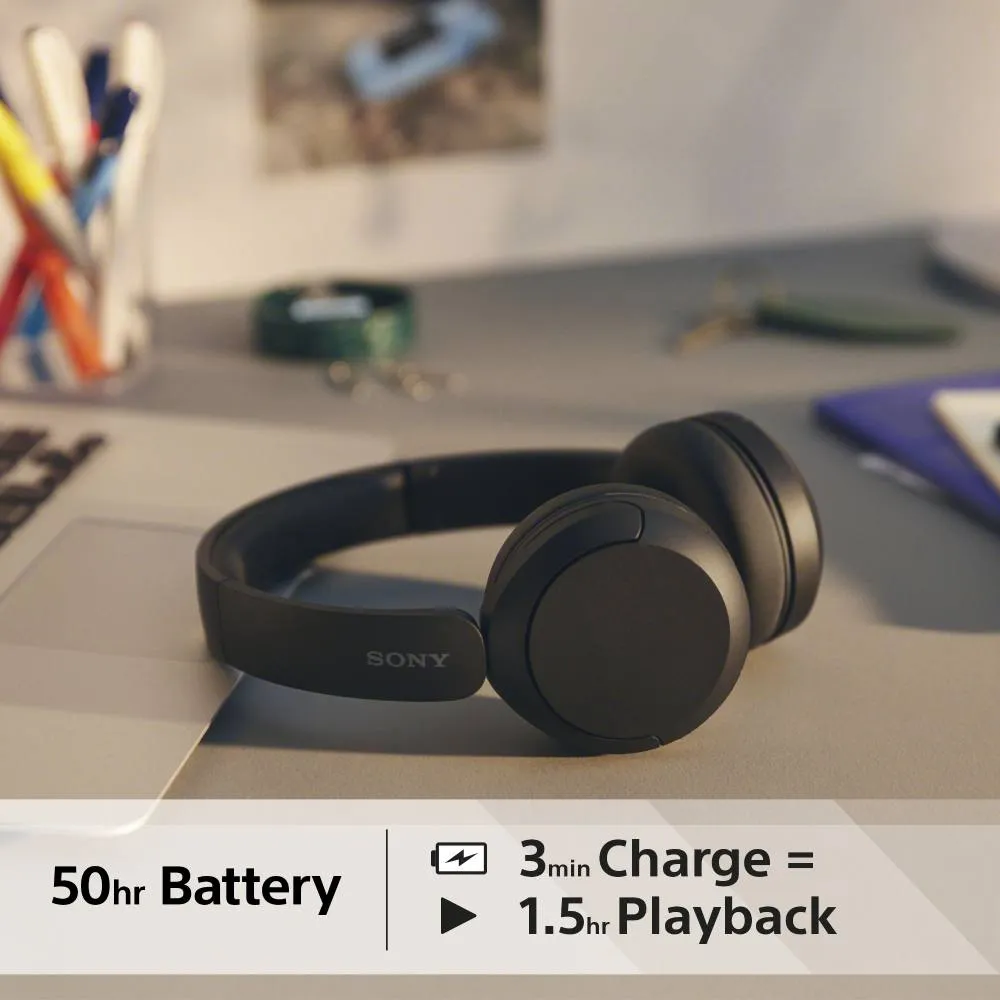 Bežične naglavne bluetooth slušalice s mikrofonom SONY WH-CH520B Quick Charge crne
